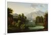 Mountainous Landscape (Oil on Canvas)-Alexandre Hyacinthe Dunouy-Framed Giclee Print