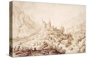 Mountainous Landscape with a Castle, C.1589-Hendrick Cornelisz. Vroom-Stretched Canvas