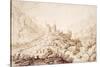 Mountainous Landscape with a Castle, C.1589-Hendrick Cornelisz. Vroom-Stretched Canvas