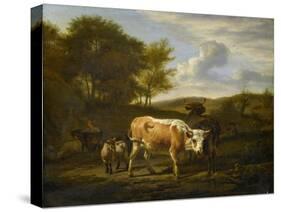 Mountainous Landscape with Cows, 1663-Adriaen van de Velde-Stretched Canvas