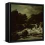 Mountainous Landscape with Waterfall-Jacob Isaacksz Van Ruisdael-Framed Stretched Canvas