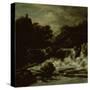 Mountainous Landscape with Waterfall-Jacob Isaacksz Van Ruisdael-Stretched Canvas