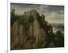 Mountainous Landscape-Lucas van Valckenborch-Framed Art Print