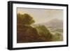 Mountainous River Landscape with Peasants Resting by a Path-Jan Griffier-Framed Giclee Print