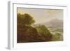Mountainous River Landscape with Peasants Resting by a Path-Jan Griffier-Framed Giclee Print