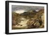 Mountainous Rocky Landscape with Stream and Watermill-Benjamin Williams Leader-Framed Giclee Print