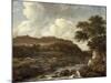 Mountainous Wooded Landscape with a Torrent-Jacob Isaaksz. Or Isaacksz. Van Ruisdael-Mounted Giclee Print