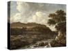 Mountainous Wooded Landscape with a Torrent-Jacob Isaaksz. Or Isaacksz. Van Ruisdael-Stretched Canvas