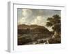 Mountainous Wooded Landscape with a Torrent-Jacob Isaaksz. Or Isaacksz. Van Ruisdael-Framed Giclee Print