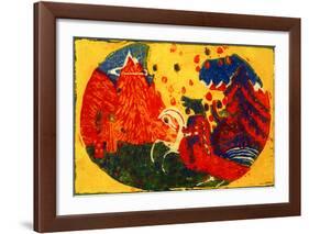 Mountains, 1911-Wassily Kandinsky-Framed Giclee Print