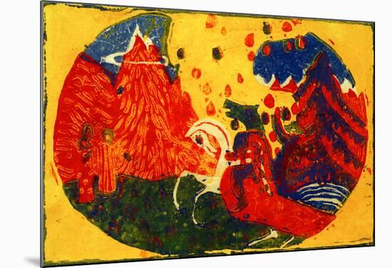 Mountains, 1911-Wassily Kandinsky-Mounted Giclee Print