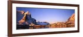 Mountains Along a Sea Side, Reine, Lofoten, Nordland County, Norway-null-Framed Photographic Print