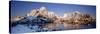 Mountains Along a Sea Side, Reine, Lofoten, Nordland County, Norway-null-Stretched Canvas