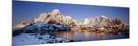 Mountains Along a Sea Side, Reine, Lofoten, Nordland County, Norway-null-Mounted Photographic Print