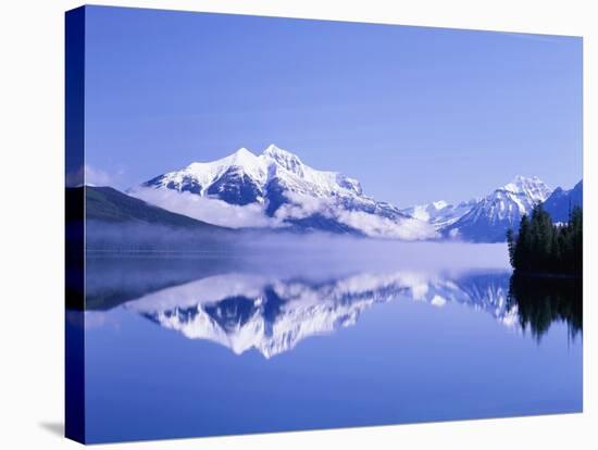 Mountains and Lake McDonald-Steve Terrill-Stretched Canvas