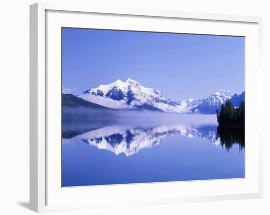 Mountains and Lake McDonald-Steve Terrill-Framed Photographic Print