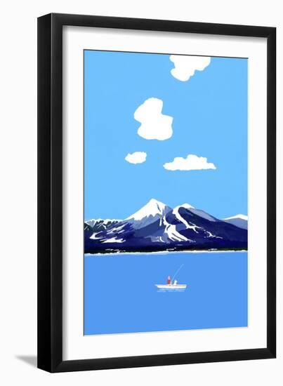 Mountains and lakes-Hiroyuki Izutsu-Framed Giclee Print