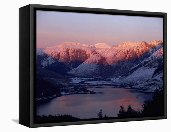 Mountains and Loch Duich Head at Dusk, Highlands, Scotland-Pearl Bucknell-Framed Stretched Canvas