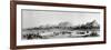 Mountains and Market Canoes Near Bokwen-William Allen-Framed Giclee Print