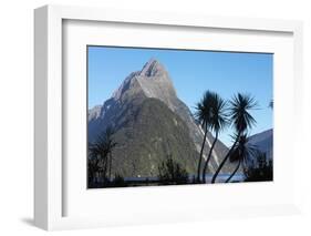 Mountains and Palm Trees along Fjord-Paul Souders-Framed Photographic Print
