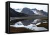 Mountains and Reflections at Magdelenefjord, Svalbard-David Lomax-Framed Stretched Canvas