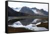 Mountains and Reflections at Magdelenefjord, Svalbard-David Lomax-Framed Stretched Canvas