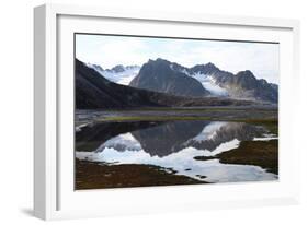 Mountains and Reflections at Magdelenefjord, Svalbard-David Lomax-Framed Photographic Print
