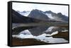 Mountains and Reflections at Magdelenefjord, Svalbard-David Lomax-Framed Stretched Canvas