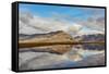 Mountains and reflections in a lake, near Hofn, southeast Iceland, Polar Regions-Nigel Hicks-Framed Stretched Canvas