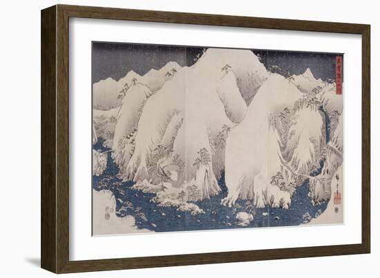 Mountains and Rivers of Kiso, 1857-Hashiguchi Goyo-Framed Giclee Print