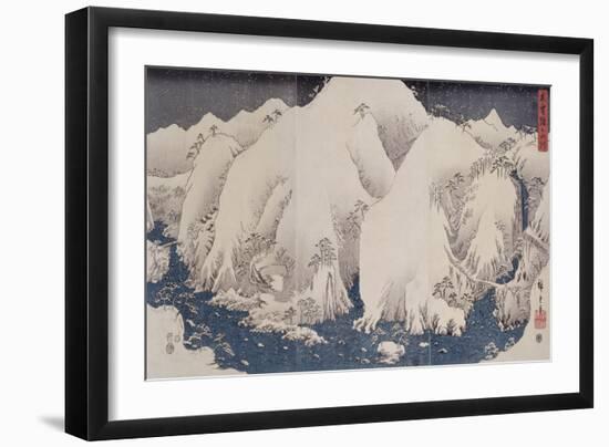 Mountains and Rivers of Kiso, 1857-Hashiguchi Goyo-Framed Giclee Print