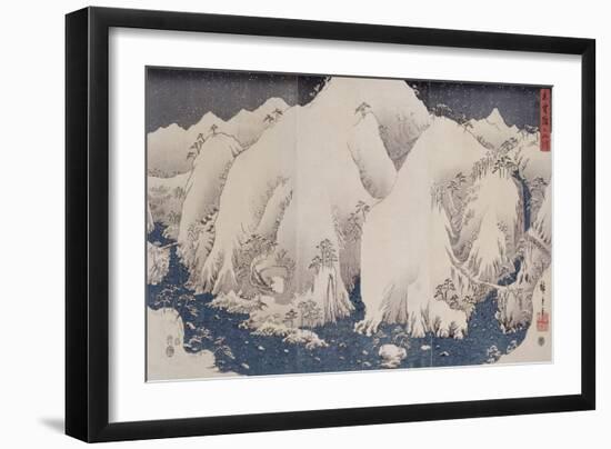 Mountains and Rivers of Kiso, 1857-Hashiguchi Goyo-Framed Giclee Print