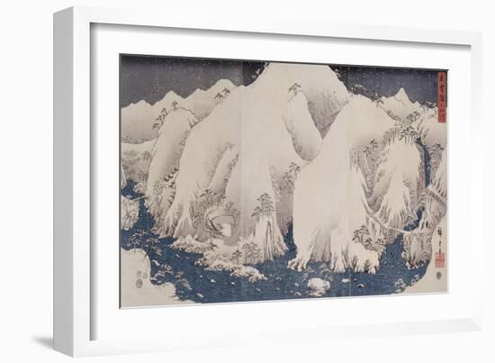 Mountains and Rivers of Kiso, 1857-Hashiguchi Goyo-Framed Giclee Print