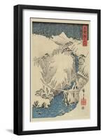 Mountains and Rivers on the Kiso Road (Kisoji No Sansen) No.3-Ando Hiroshige-Framed Art Print