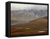 Mountains and Tundra in Fall Color, Denali National Park and Preserve, Alaska, USA-James Hager-Framed Stretched Canvas