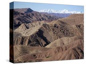 Mountains and Village Near Telouet, High Atlas Mountains, Morocco, North Africa, Africa-David Poole-Stretched Canvas