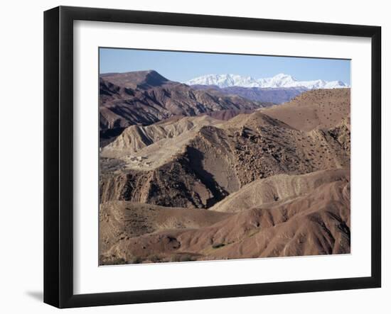 Mountains and Village Near Telouet, High Atlas Mountains, Morocco, North Africa, Africa-David Poole-Framed Photographic Print