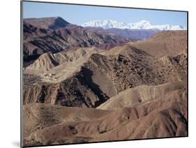 Mountains and Village Near Telouet, High Atlas Mountains, Morocco, North Africa, Africa-David Poole-Mounted Photographic Print