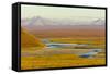 Mountains and Winding River in Tundra Valley-Momatiuk - Eastcott-Framed Stretched Canvas