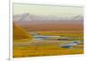 Mountains and Winding River in Tundra Valley-Momatiuk - Eastcott-Framed Photographic Print