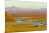 Mountains and Winding River in Tundra Valley-Momatiuk - Eastcott-Mounted Photographic Print