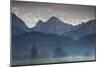 Mountains Around Schwangau in the Autumn Mist-Alex Saberi-Mounted Photographic Print