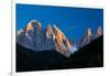 Mountains at Sunset, Dolomites, Val Di Funes, Trentino Alto Adige, South Tyrol, Italy-null-Framed Photographic Print