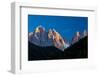 Mountains at Sunset, Dolomites, Val Di Funes, Trentino Alto Adige, South Tyrol, Italy-null-Framed Photographic Print