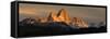 Mountains at Sunset, Mt Fitzroy, Cerro Torre, Argentine Glaciers National Park, Argentina-null-Framed Stretched Canvas