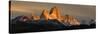 Mountains at Sunset, Mt Fitzroy, Cerro Torre, Argentine Glaciers National Park, Argentina-null-Stretched Canvas