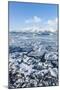 Mountains Behind the Frozen Water of Jokulsarlon Iceberg Lagoon, Jokulsarlon, South East Iceland-Neale Clark-Mounted Photographic Print