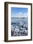 Mountains Behind the Frozen Water of Jokulsarlon Iceberg Lagoon, Jokulsarlon, South East Iceland-Neale Clark-Framed Photographic Print