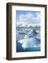 Mountains Behind the Icebergs Locked in the Frozen Water of Jokulsarlon Iceberg Lagoon-Neale Clark-Framed Photographic Print