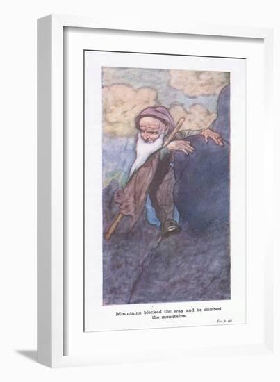 Mountains Blocked the Way and He Climed the Mountains-Charles Robinson-Framed Giclee Print